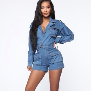 Cargo jumpsuit pink romber